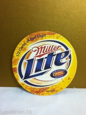 Miller brewery Lite beer coaster bar coasters 1 Chargers football helmet O6