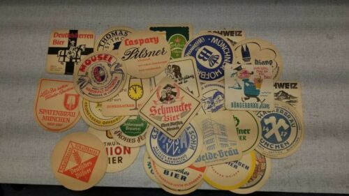 Lot Of 33 Different European Beer Coasters