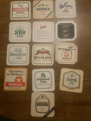 13 different Beer Coasters