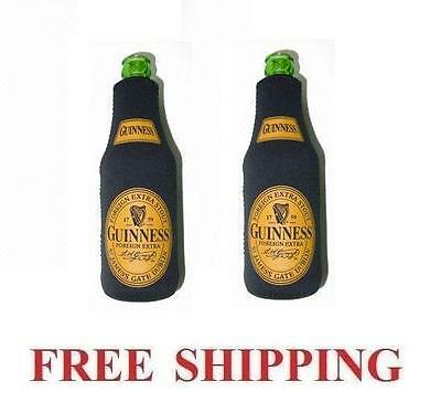 GUINNESS EXTRA STOUT 2 BEER BOTTLE COOLER COOZIE COOLIE KOOZIE HUGGIE NEW