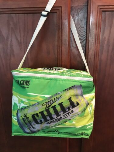 Miller Chelsea Style Beer Soft Cooler Lunch Bag Soft Viyl 12 Can Carrier