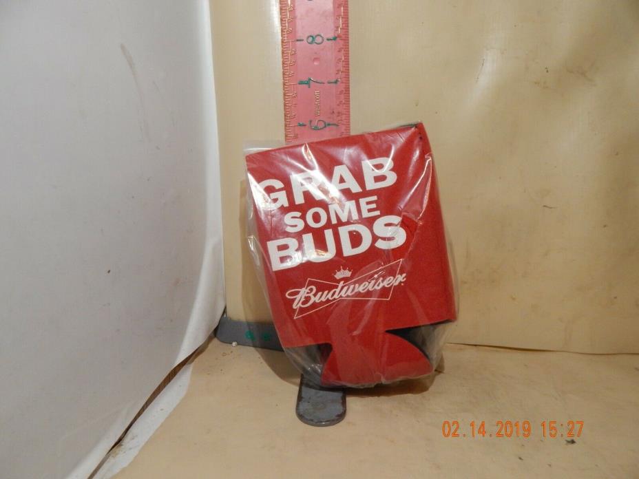 GRAB SOME BUDS CAN COOLERS - 4 PACK , NEW - BUDWEISER ADVERTISING