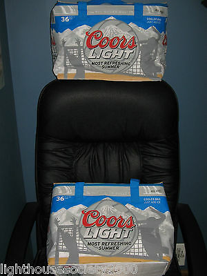 COORS LIGHT BEER COLLAPSIBLE COOLER VOLLEYBALL BAGS INSULATED SUMMER Set Of 2 !