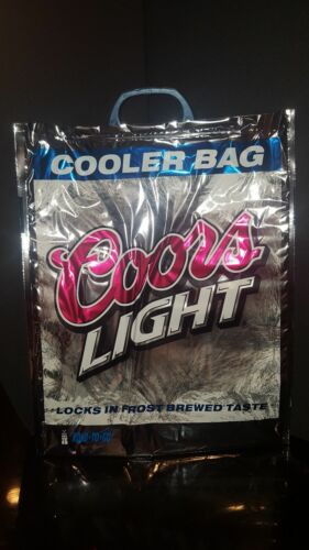 (6) six COORS LIGHT SILVER BULLET BEER SOFT  COOLER COLLAPSIBLE BAG INSULATED