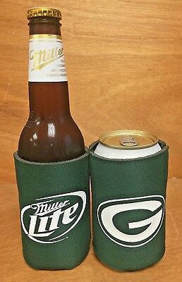 Miller Lite Green Bay Packers NFL Beer Can Bottle Koozie - One (1) - New & F/S