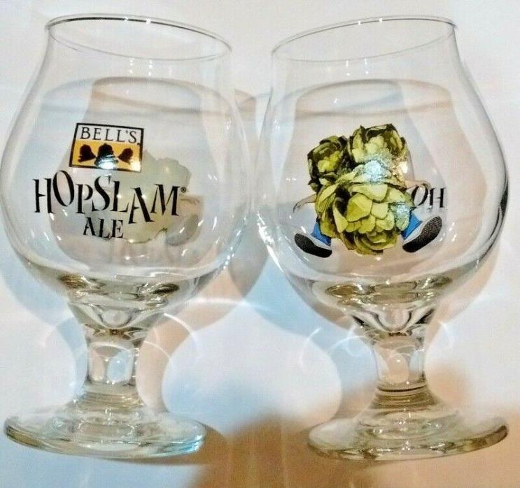 NEW Set of 2 Bell's Brewing HOPSLAM ALE Tulip Pint Bell's Beer Glass
