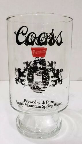 Vintage COORS Banquet BEER GIANT OVERSIZED GLASS CUP 6 3/4 X 3 3/4