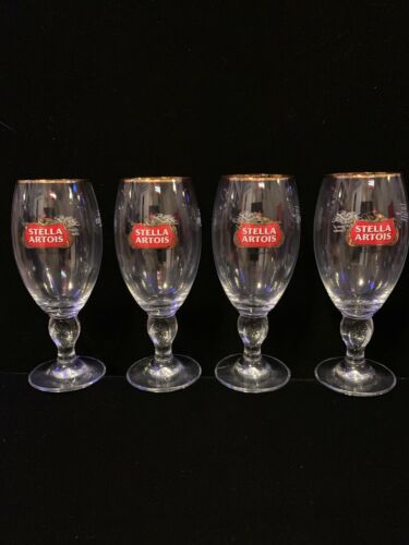 Stella Artois Chalice 40CL Set Of 4 Six Glasses Beer Pub Bar Pint BEST NEW
