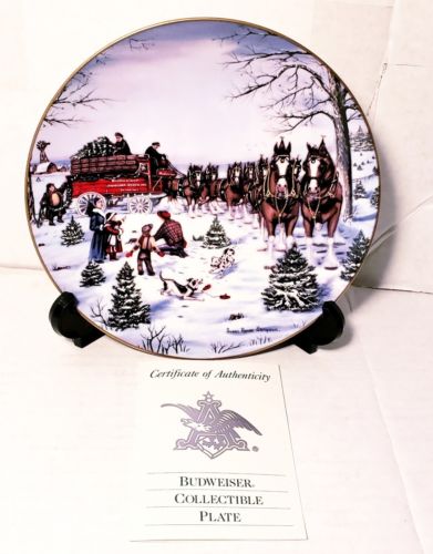 1991 Anheuser Busch The Seasons Best Budweiser Clydesdales Collectors Plate NEW