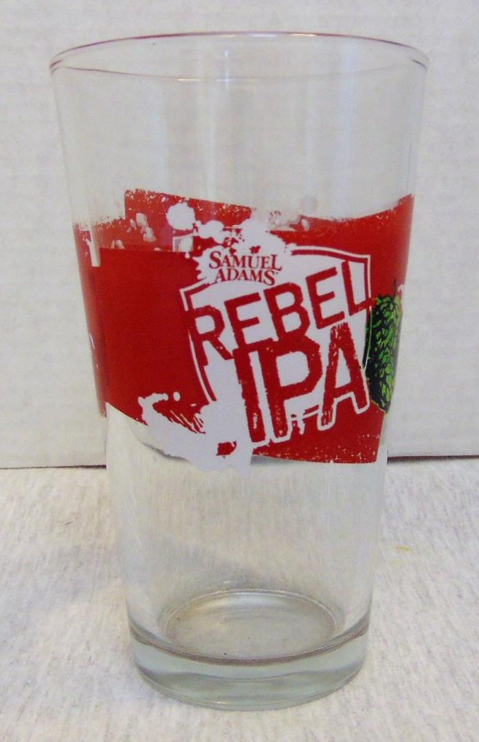 Samuel Adams Rebel IPA Beer Pint Glass Boston Glass