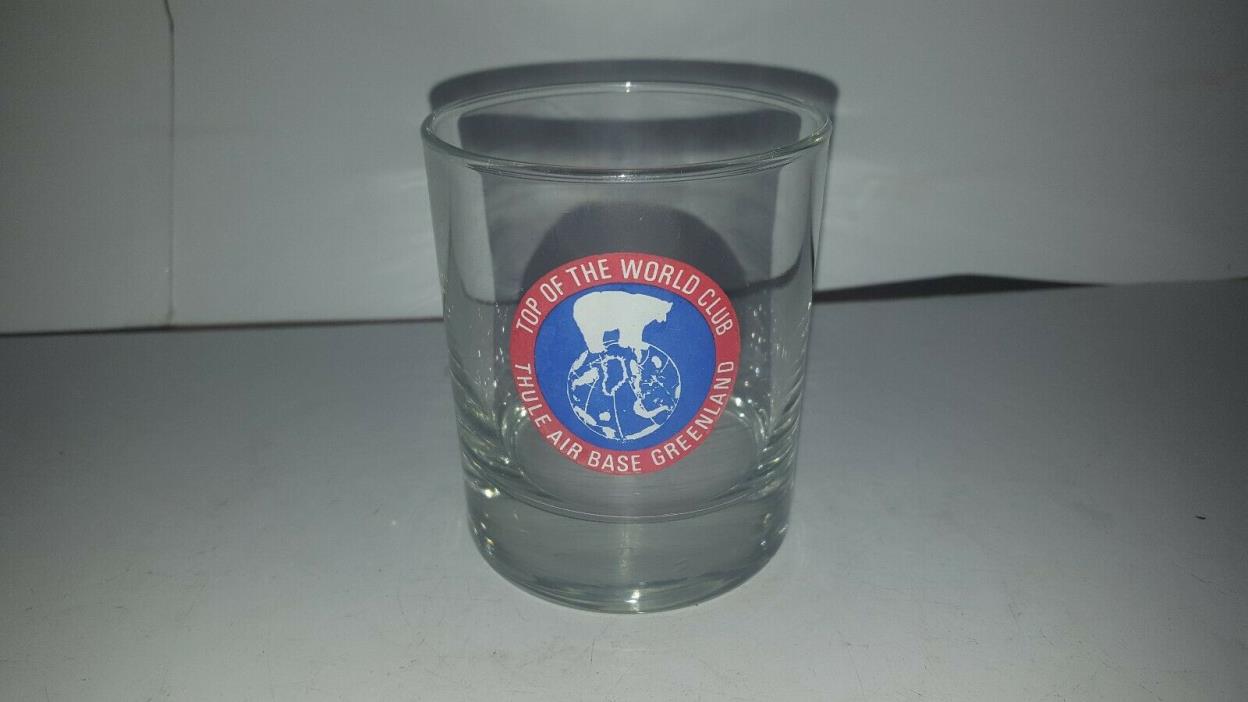 Top Of The World Club Thule Air Base Greenland Low Ball Glass Cup Mug