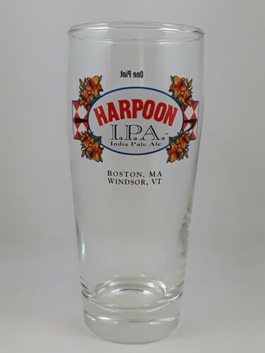 Harpoon I.P.A. Pint Beer Glass - Boston MA - Windsor VT - India Pale Ale - 16 oz