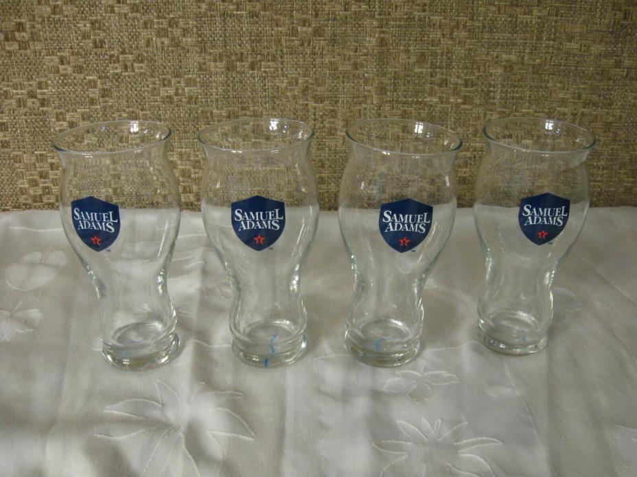 Set Of Four Samuel Adams 12 Oz Sensory Beer Lager Glasses