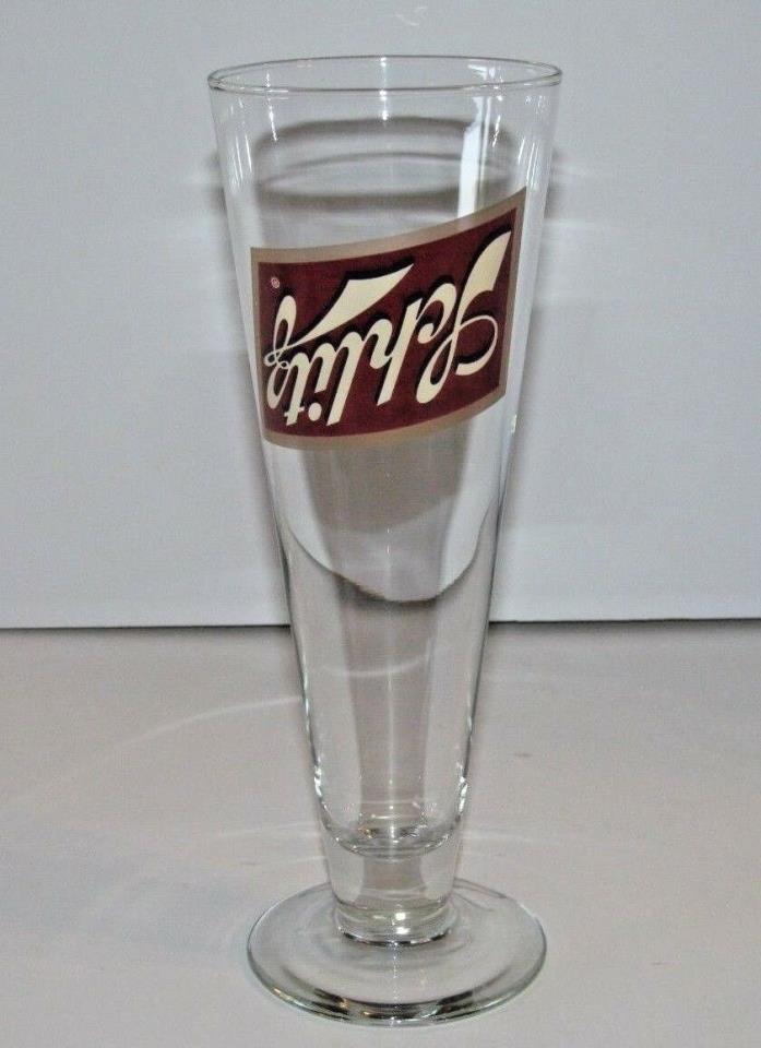 Schlitz Beer Pedestal Glass - Label Is Upside Down on Glass