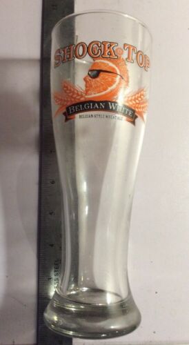 SHOCK TOP One Pint Beer Glass Tall Slender 16 Ounce Lager Ale Cup Stein New