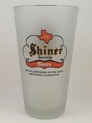 Shiner 16 oz. Frosted Beer Glass Livestrong Challenge - Pint - 5¾