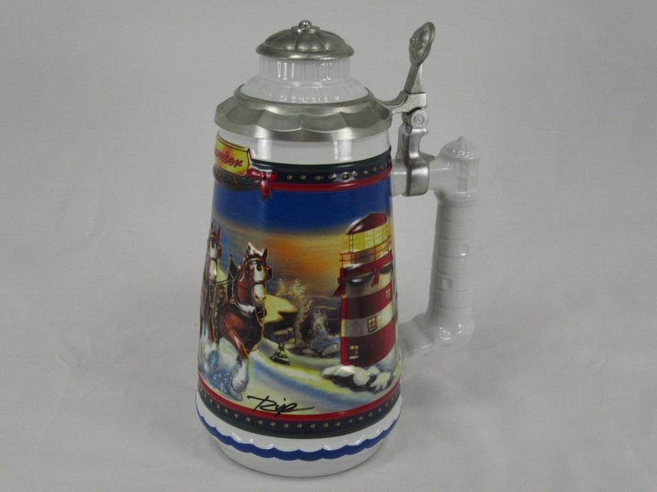 2002 Budweiser Holiday Stein Guiding The Way Home CS529 SIGNATURE EDITION