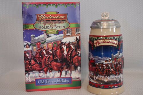 2003 Signed Edition Budweiser Holiday Stein 