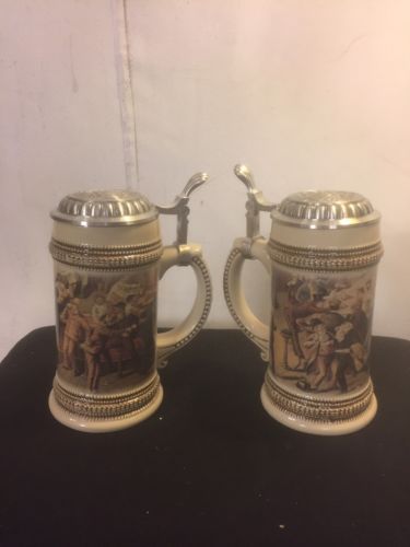 Beer Stein (2) 1/2Liter German 8