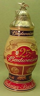 Budweiser Stein  125 Anniversary NIB Never used COA 04303