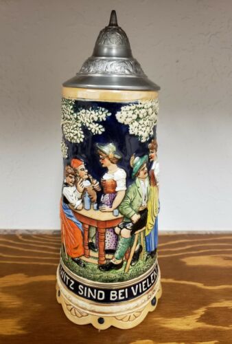 Thoren's Music Box Lidded Beer Stein made Switzerland (Works)