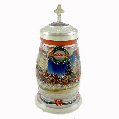 Anheuser-Busch HOLIDAY AT THE CAPITOL STEIN Ceramic Budweiser Christmas CS455SE