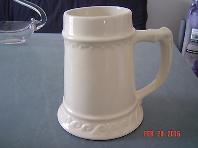 Vintage Heavy White Ceramic Stein