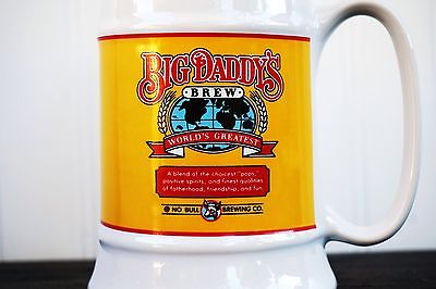 LARGE VTG Hallmark Big Daddys Brew Beer Mug Smile Stein Dad Gift Worlds Greatest