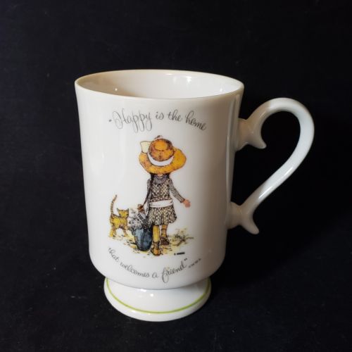 Vintage Mug Hollie Hobbie Genuine Porcelain Coffee Tea Happy is the Home