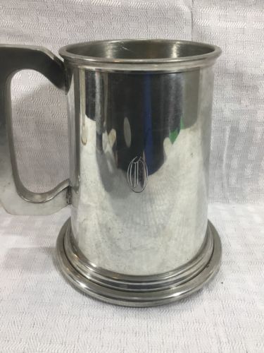 Vintage Raimond Viners English Pewter Glass Bottom Tankard or Stein/ mug