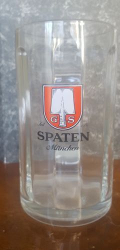 Vintage Spaten Beer Glass Oktoberfest Tankard Mug Stein Munich Germany