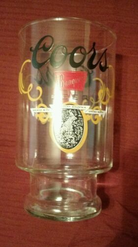Vintage Coors Banquet Beer Glass Large Mug 32 Oz Pedestal Mug