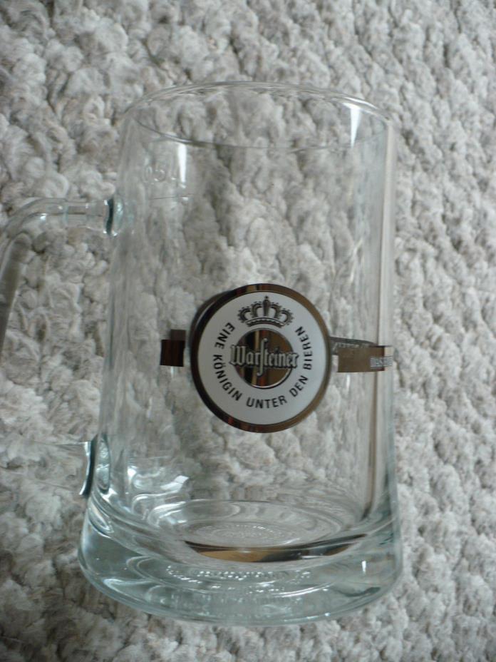 GREAT VINTAGE 0.5 LITER WARSTEINER 2000 OCTOBERFEST HEAVY BEER GLASS MUG GERMANY