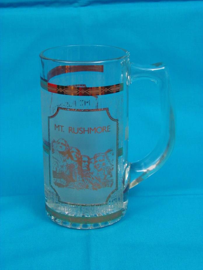 Culver USA 22K Gold & Frosted Mt Rushmore Beer Stein Mug