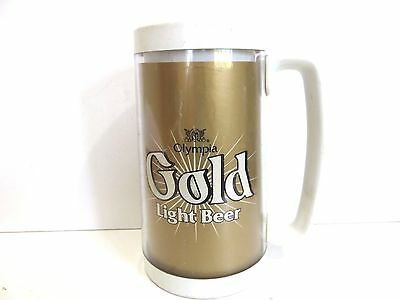 OLYMPIA BEER GOLD LIGHT BEER MUG Insulated 6.25 Inches Tall