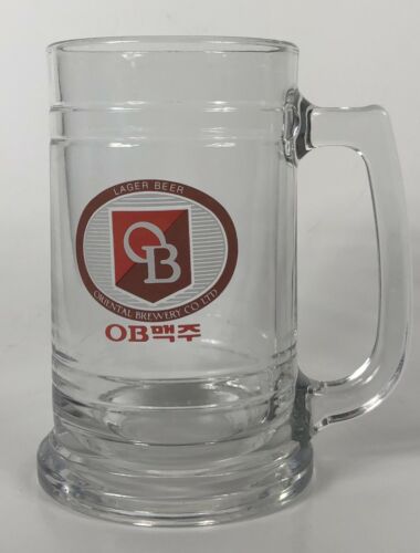 ORIENTAL BREWERY CO LAGER BEER MUG STEIN PARKA GLASS 6