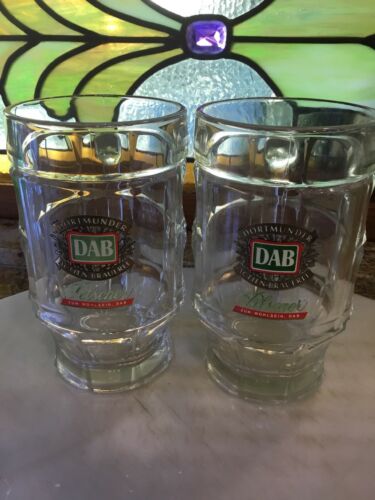 Two 1+ Lb. DAB German Glass Pilsner Mugs