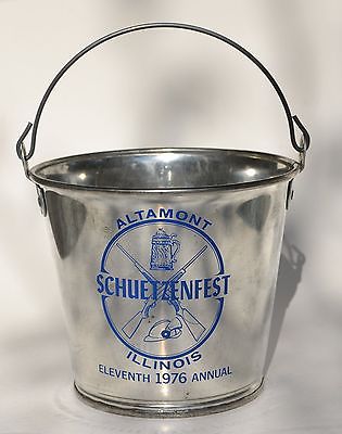 Altamont Illinois 1976 Schuetzenfest 11th Annual Souvenir Ice Bucket, H. Behrens