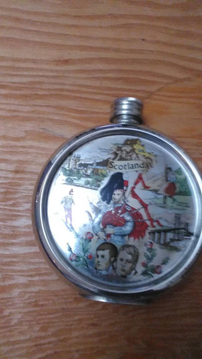 Vintage E. Blyde & Co. Ltd. Pewter Scotland Souvenir Flask $29.99