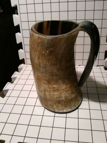 Real Ox Horn Viking Drinking Mug Cups Ale Beer Wine Goblet Tankard Mead Size 7