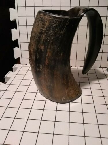 Real Ox Horn Viking Drinking Mug Cups Ale Beer Wine Goblet Tankard Mead Size 6+
