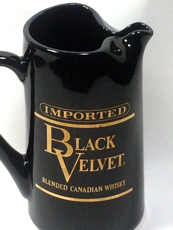 VINTAGE BLACK VELVET CANADIAN WHISKY WATER PITCHER 1974