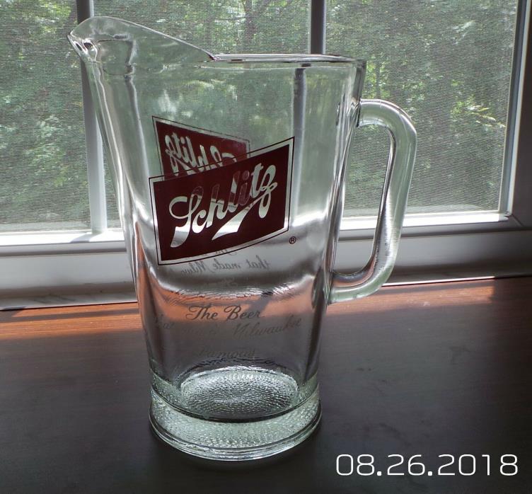 Vintage Large Schlitz Beer Pitcher - 