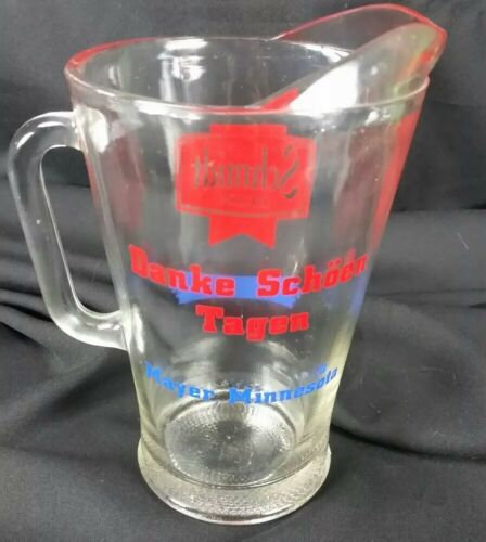 Schmidt Beer Glass Pitcher Danke Schoen Tagen Mayer MN festival