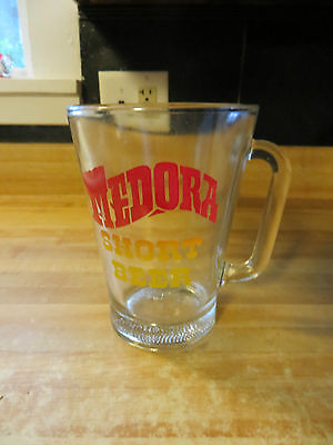 Medora Short Beer advertising beer company glass bar heavy type pitcher,vtg