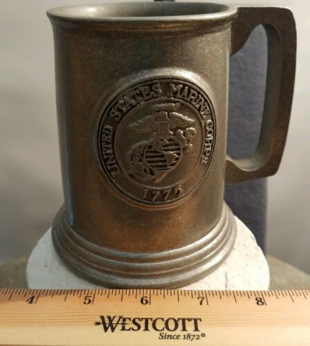 United States Marine Corps 1775 USMC Pewter metal beer mug stein Wilton Stamped