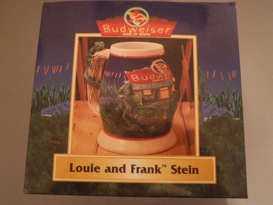Budweiser Louie & Frank Unlidded Beer Stein 1998  - w Box-Preowned in collection
