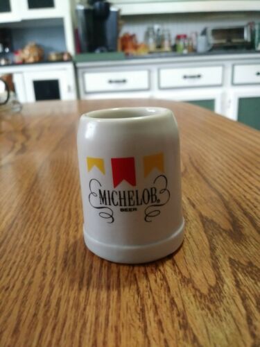 MICHELOB Mini Beer Stein Mug Cup Shot Glass Sized, VTG by CERAMARTE Rare HTF