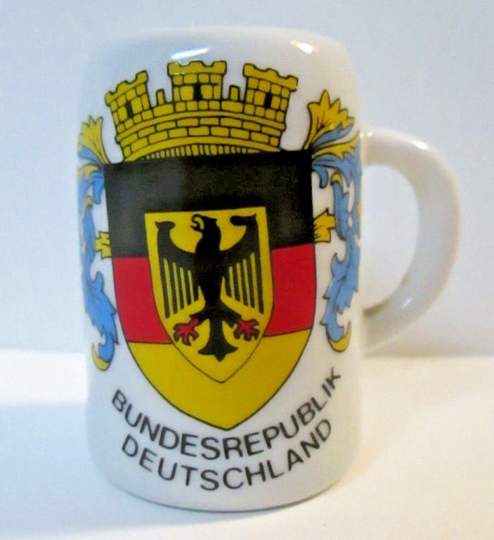 Bundesrepublik Deutschland Germany Mini Stein, Shot Glass Sz Coat of Arms EUC