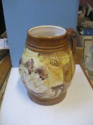 ARTIST SIGNED & DATED 1975 GERMAN STYLE HAND CRAFTED & GLAZED BEER STEIN/MUG